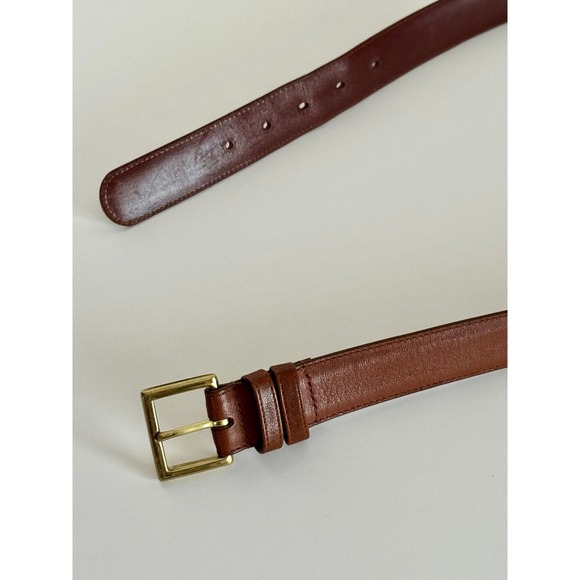 Men's Coach #7600 Belt Brown Leather Glove Tanned Cowhide Brass Buckle Size 40" - Picture 6 of 10